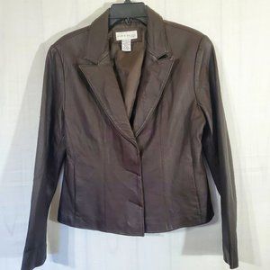 COPY - Croft & Barrow Brown Lambskin Leather Jacket Coat